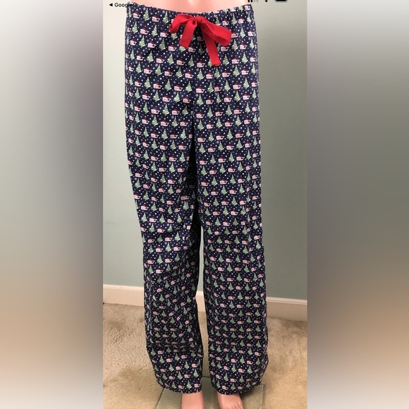 Vineyard Vines Santa Whale Stretch Cotton Christmas Lounge Pants Size Large - Picture 5 of 12